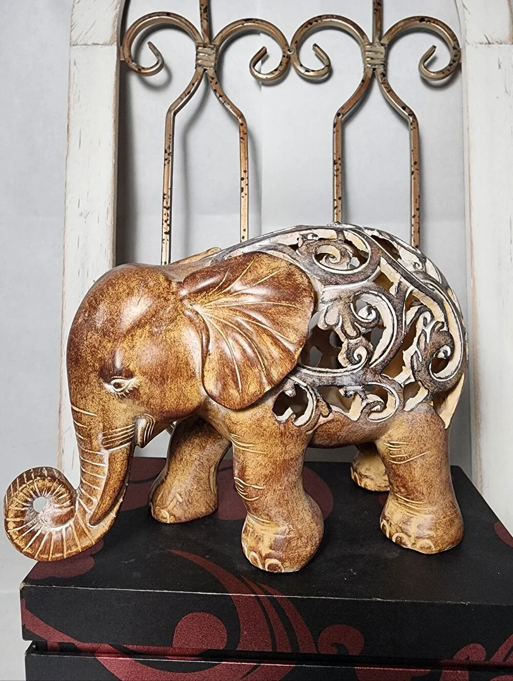 Decorative Elephant Figurine Set - Multi-Tone/Neutral